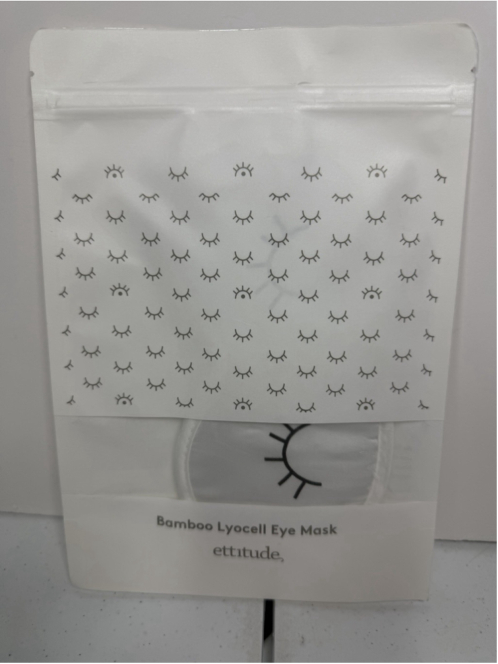 Ettitude 100% Organic Bamboo Lyocell Eye Mask- Feather White 😴😴 🎭 - Picture 2 of 3